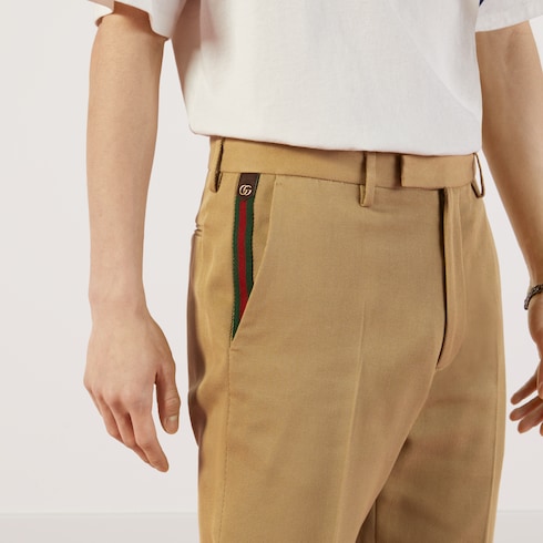 Knöchellange Hose aus Baumwolle mit Web