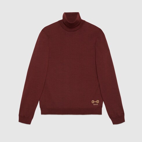 Gucci turtleneck sweater with lips sales