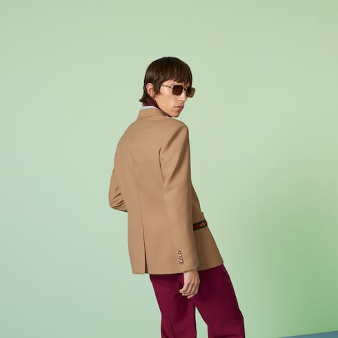 Gucci Fluid drill formal jacket with Web. 6 Gucci Fluid drill formal jacket with Web. 6