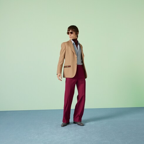 Gucci Fluid drill formal jacket with Web. 2 Gucci Fluid drill formal jacket with Web. 2