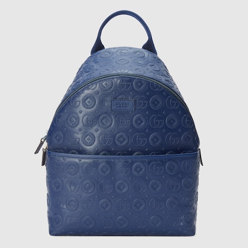 Children's Double G geometric round backpack in blue Supreme