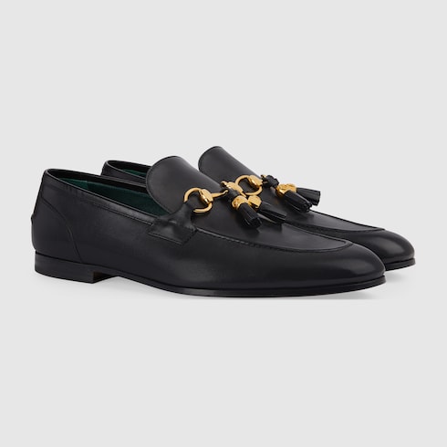 Men s Gucci Jordaan loafer in Black Leather GUCCI SI