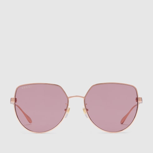 Pink and gold gucci sales sunglasses