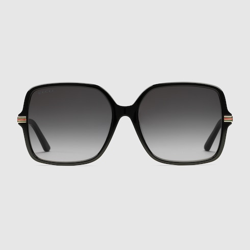 Low nose bridge fit square sunglasses