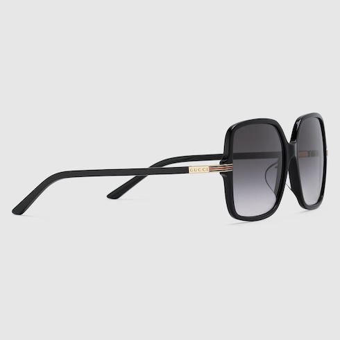 Low nose bridge fit square sunglasses