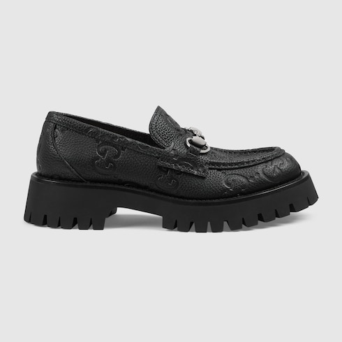 Leather loafer store with gg