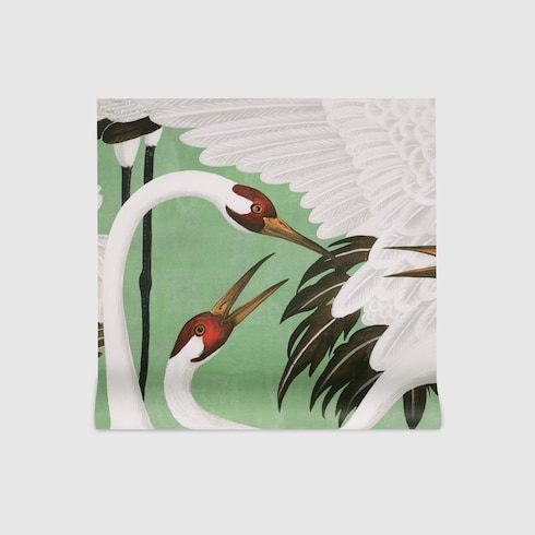 Papel pintado con estampado de garza