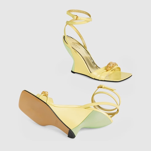 Women's high heel sandal with hardware