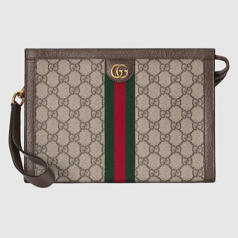 Gucci Ophidia gg Key Pouch in Natural