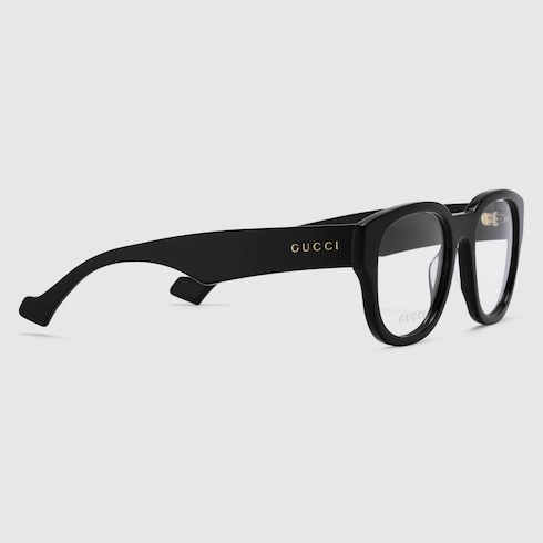 Round optical frame in black acetate GUCCI AE