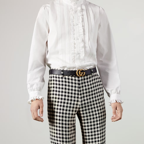 Cintura sottile reversibile GG Marmont