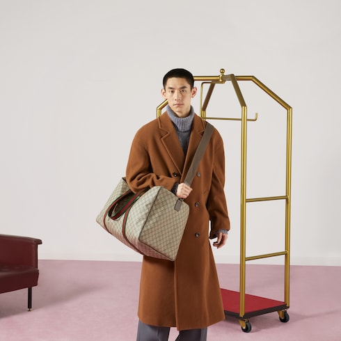 Bolsa duffle grande con tribanda Web