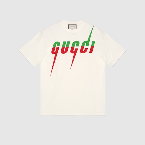 T-shirt with Gucci Blade print Detail 2