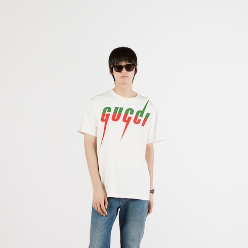 T-shirt with Gucci Blade print