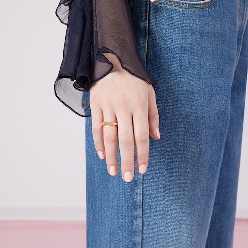 Gucci Link to Love Ring mit Nieten