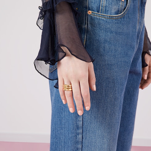 Gucci Link to Love Ring mit Nieten