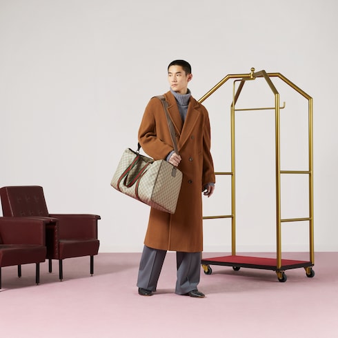 Bolsa duffle grande con tribanda Web