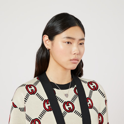 饰Gucci标识心形耳环