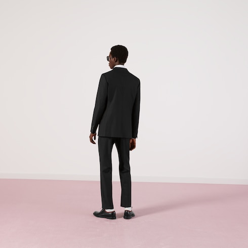 Traje de lana de corte recto