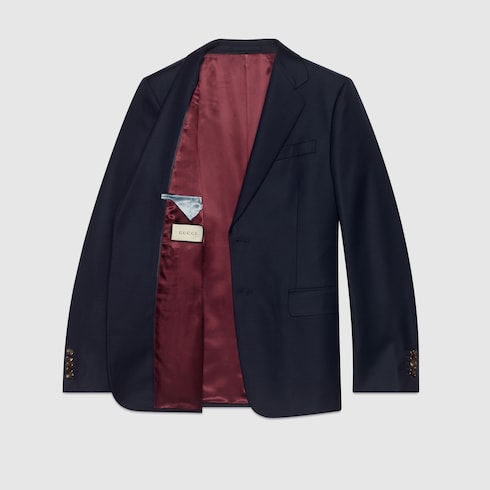 Traje de lana de corte recto