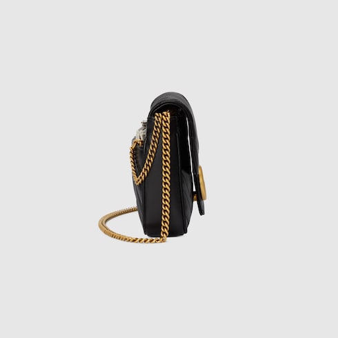 Gucci black purse cheap with gold chain