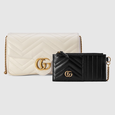 Gucci White Super Mini GG Marmont Bag for Women