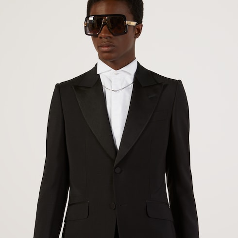 Fitted mohair wool tuxedo Detail 4