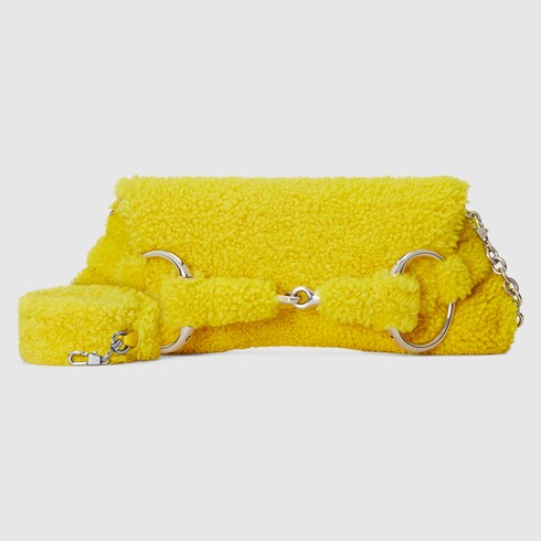 Gucci Horsebit Chain medium shoulder bag in Yellow Other Materials | GUCCI®  SI