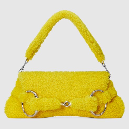 Gucci Horsebit Chain medium shoulder bag in Yellow Other Materials | GUCCI®  SI