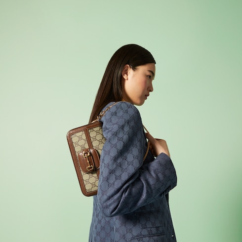 Bolsa para el hombro pequeña Gucci Horsebit 1955