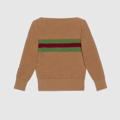 Maglione bambino in lana con dettaglio Web