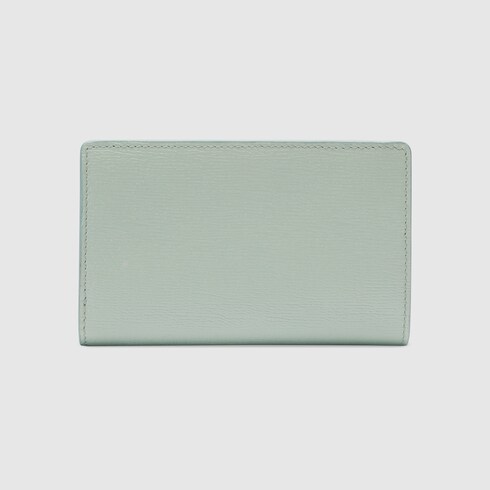 Zip around wallet with Gucci script in Green Leather | GUCCI® SI