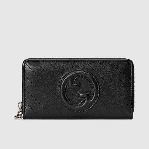 GUCCI グッチ ジップアラウンドウォレット レザー ブラック黒 - 長財布