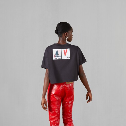 Amiri Drop Shoulder Red Premium Printed T-Shirt