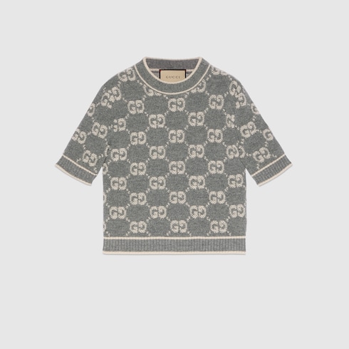 Maglia in lana GG jacquard bouclé