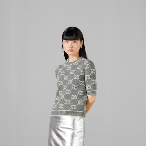 Maglia in lana GG jacquard bouclé