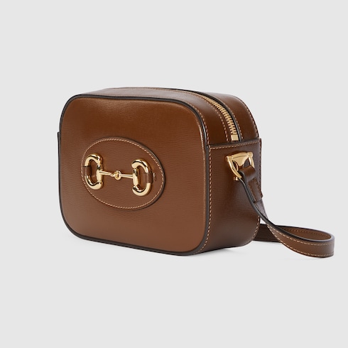 Gucci Horsebit 1955 mini shoulder bag in Brown Leather GUCCI SI