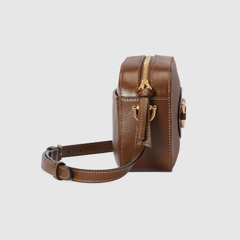 Gucci brown leather shoulder bag best sale