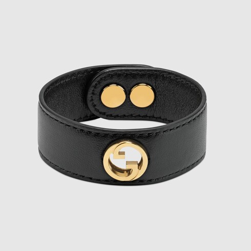 Gucci brown on sale leather bracelet