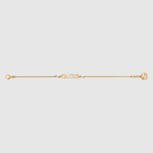 'GUCCI' letter bracelet in gold-toned | GUCCI® Australia