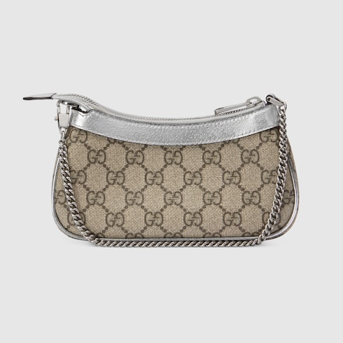 Ophidia Mini Tasche in beige und ebenholzfarbener Supreme GUCCI DE