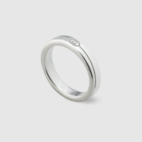 Anello sottile con Incrocio GG diagonale
