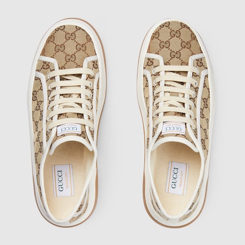 Gucci Women's GG Sneaker, Beige, GG Canvas