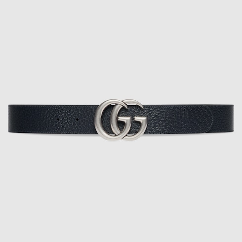 Ceinture reversible GG Marmont en toile Supreme bleu et bleu fonce GUCCI Canada