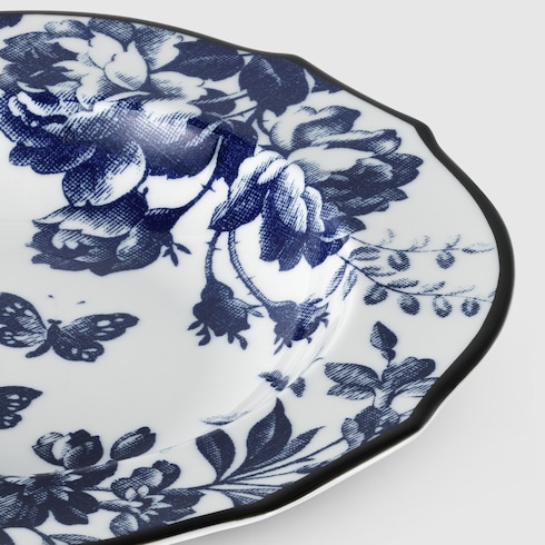 Suppenteller mit Rand und Herbarium-Motiv, 2er-Set