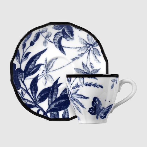 Herbarium coffee cup and saucer, set of two Detail 2