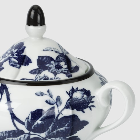 Zuckerschale mit Herbarium-Motiv