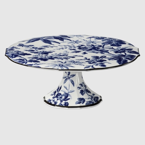 Plateau à gâteau à motif Herbarium