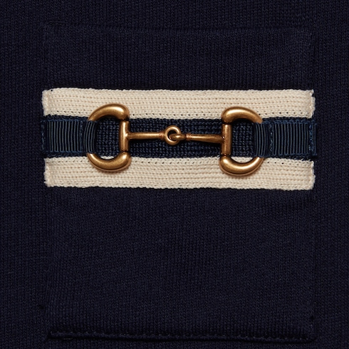 Children's cotton jersey dress with Horsebit