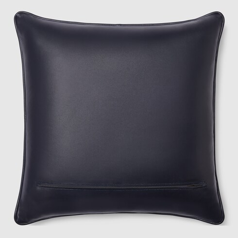 Black leather pillow clearance